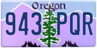 OR license plate 943PQR