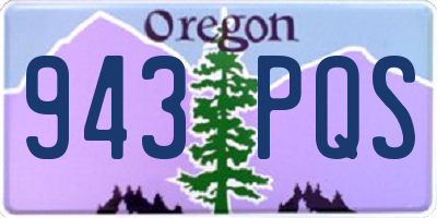 OR license plate 943PQS