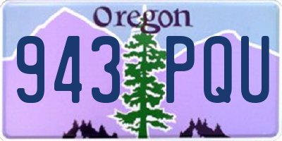 OR license plate 943PQU