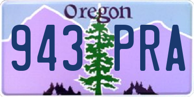 OR license plate 943PRA