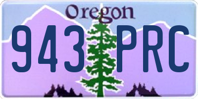 OR license plate 943PRC