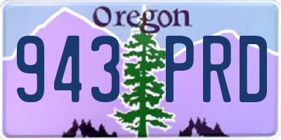 OR license plate 943PRD