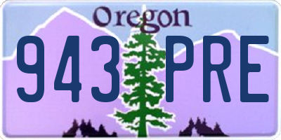 OR license plate 943PRE