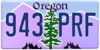 OR license plate 943PRF