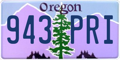 OR license plate 943PRI