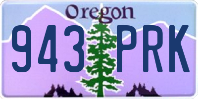 OR license plate 943PRK