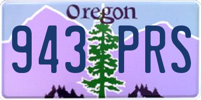 OR license plate 943PRS