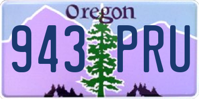 OR license plate 943PRU