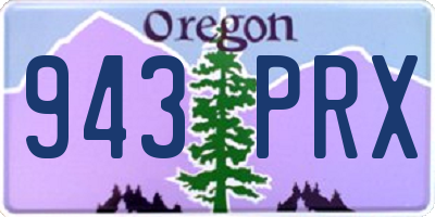 OR license plate 943PRX