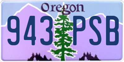OR license plate 943PSB