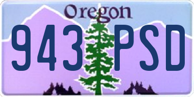 OR license plate 943PSD