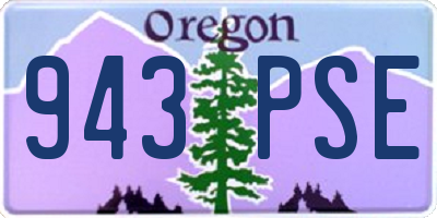 OR license plate 943PSE