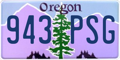 OR license plate 943PSG