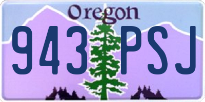 OR license plate 943PSJ