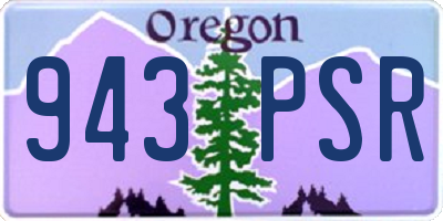 OR license plate 943PSR