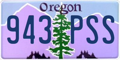 OR license plate 943PSS