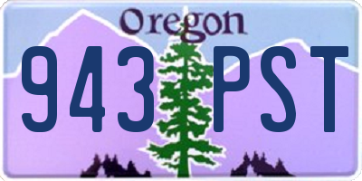 OR license plate 943PST