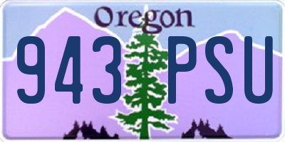 OR license plate 943PSU