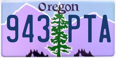 OR license plate 943PTA