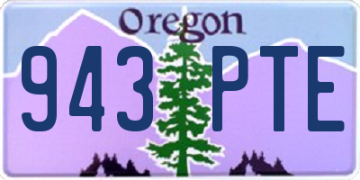 OR license plate 943PTE
