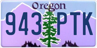 OR license plate 943PTK