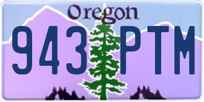 OR license plate 943PTM
