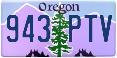 OR license plate 943PTV