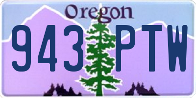 OR license plate 943PTW