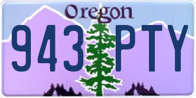OR license plate 943PTY