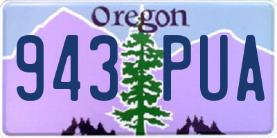 OR license plate 943PUA
