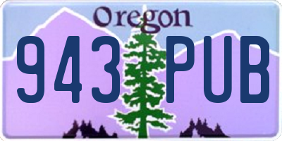 OR license plate 943PUB