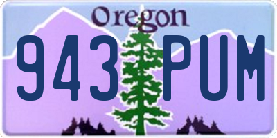 OR license plate 943PUM