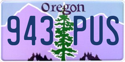 OR license plate 943PUS
