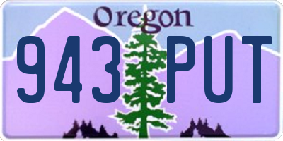 OR license plate 943PUT