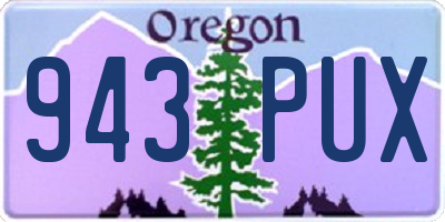 OR license plate 943PUX