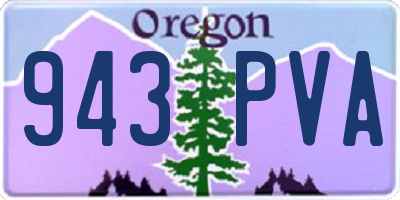 OR license plate 943PVA