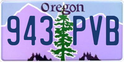 OR license plate 943PVB