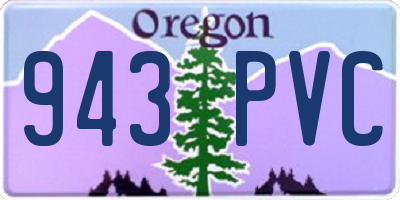OR license plate 943PVC