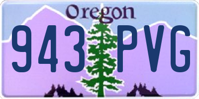 OR license plate 943PVG
