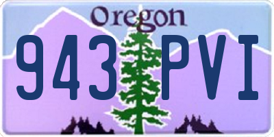 OR license plate 943PVI