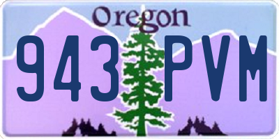 OR license plate 943PVM