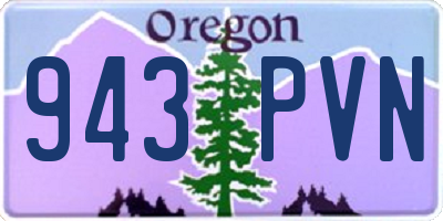 OR license plate 943PVN