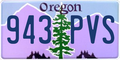 OR license plate 943PVS