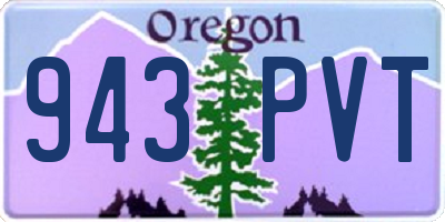 OR license plate 943PVT