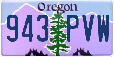 OR license plate 943PVW