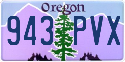 OR license plate 943PVX