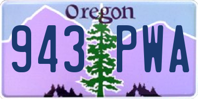 OR license plate 943PWA