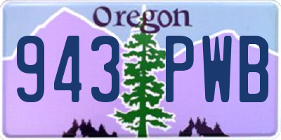 OR license plate 943PWB