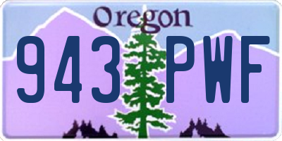 OR license plate 943PWF