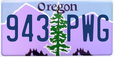 OR license plate 943PWG